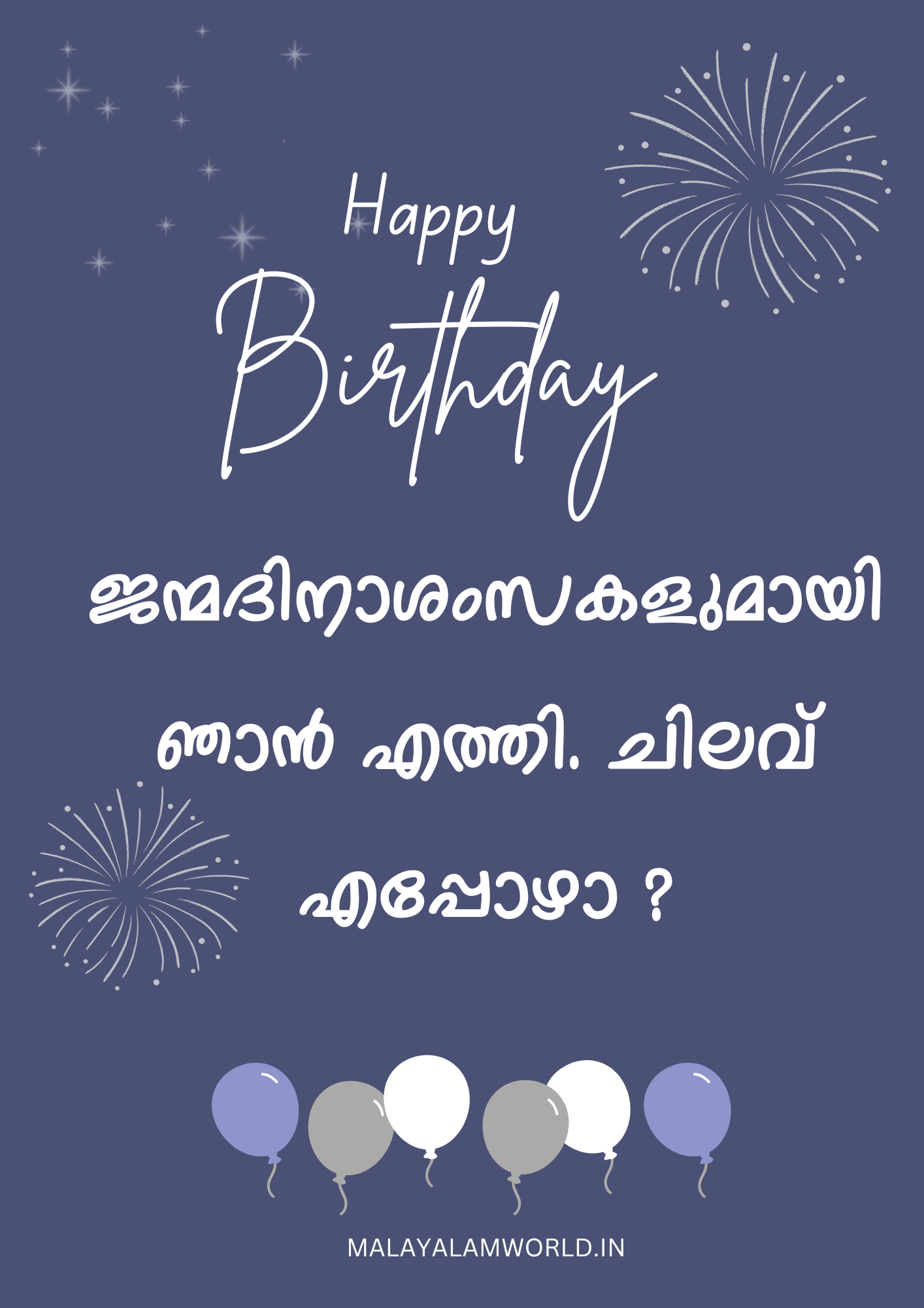 Malayalam Birthday Wishes (ജന്മദിനാശംസകൾ) Images & Quotes